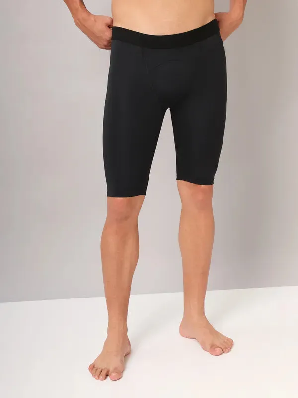 Men Solid Slim Fit Compression Tights with ELASTO LITE