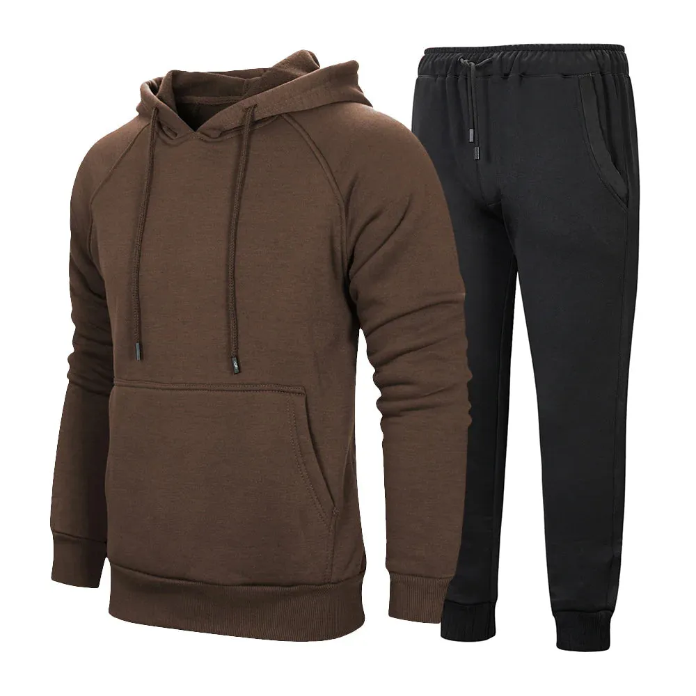 Men's Casual Loose Hooded Hodies Joggers Two-Piece Set