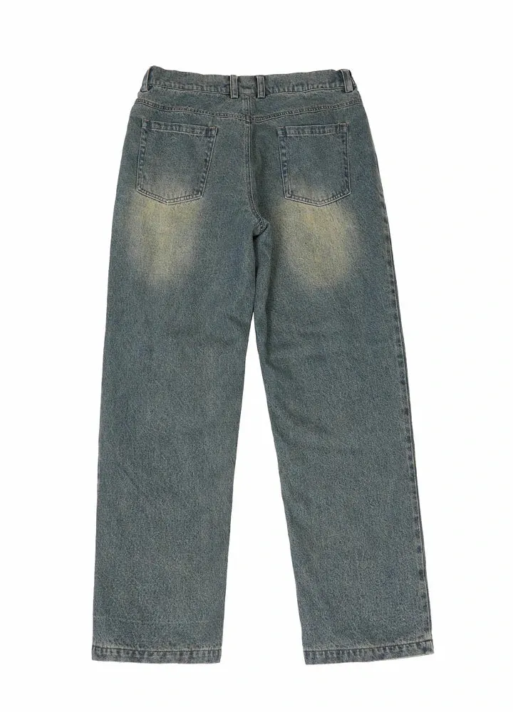 Men's Flannel Lined Jeans,Straight Leg