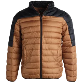 Men's Jacket - Packable Puffer Coat Wheat - Bass Creek