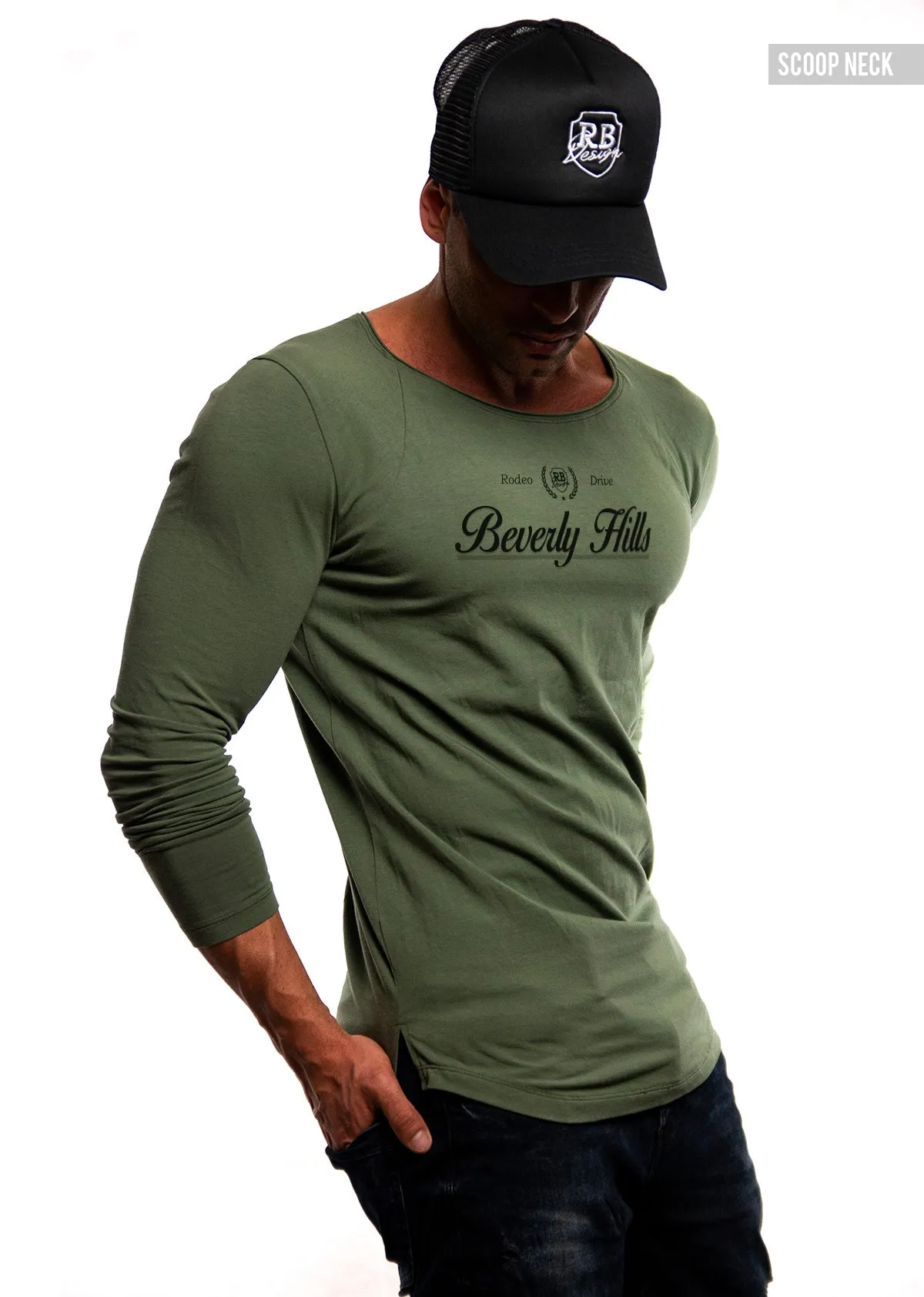 Mens Long Sleeve T-shirt "Beverly Hills" MD987