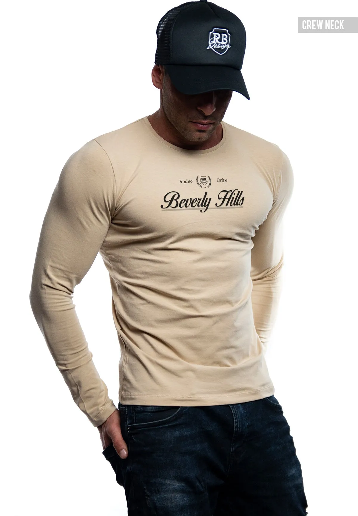 Mens Long Sleeve T-shirt "Beverly Hills" MD987