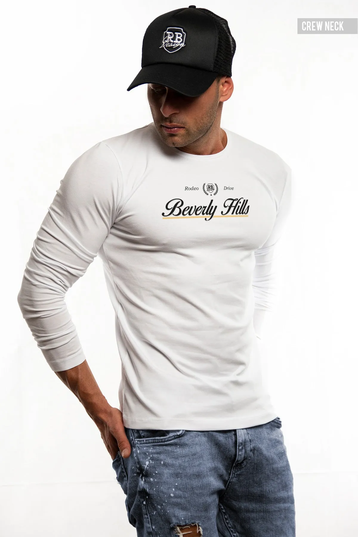 Mens Long Sleeve T-shirt "Beverly Hills" MD987