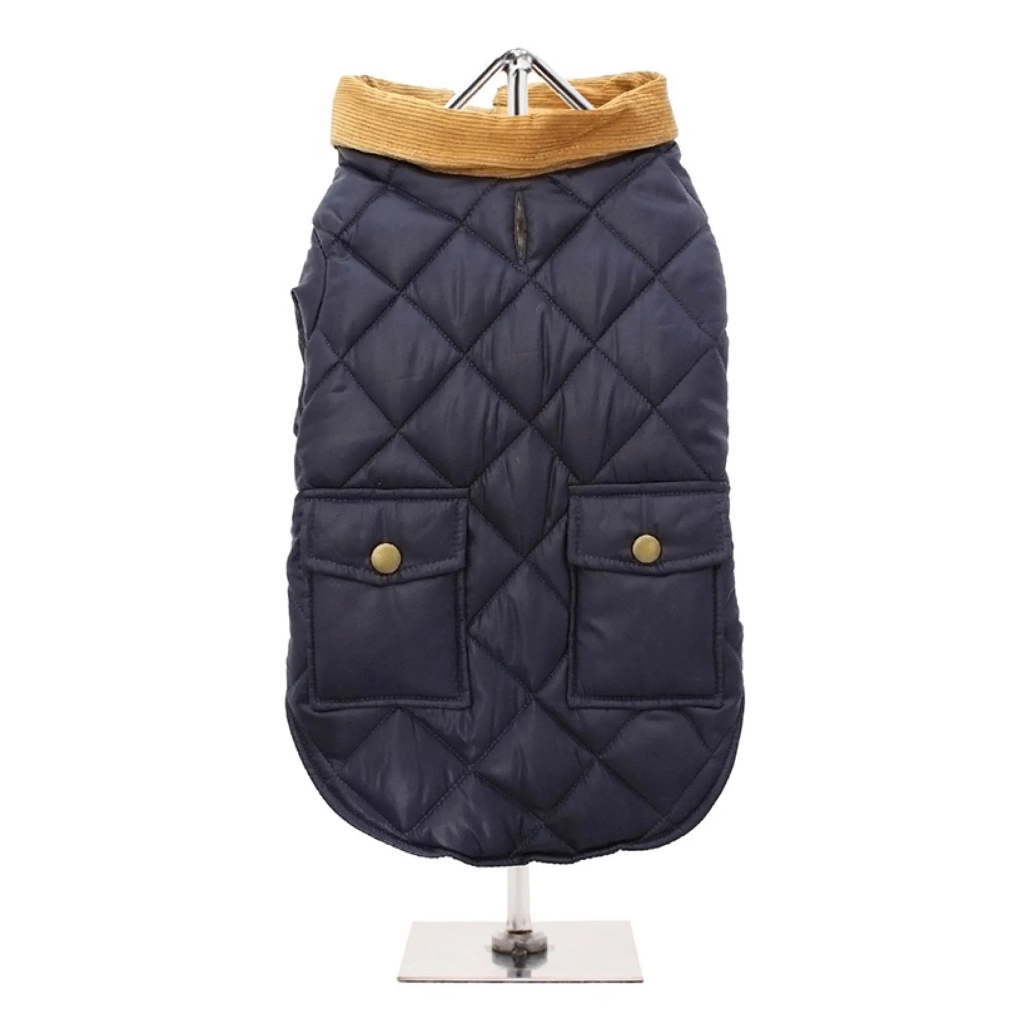 Navy Blue Quilted Town & Country Coat