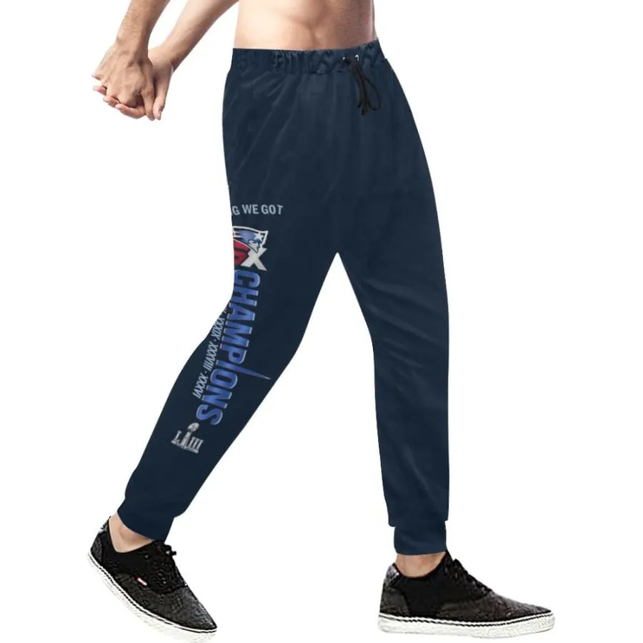 New england patriots 6x champions Sweatpants Navy Blue|Super bowl LIII Jogger Pants|Baggy Slacks