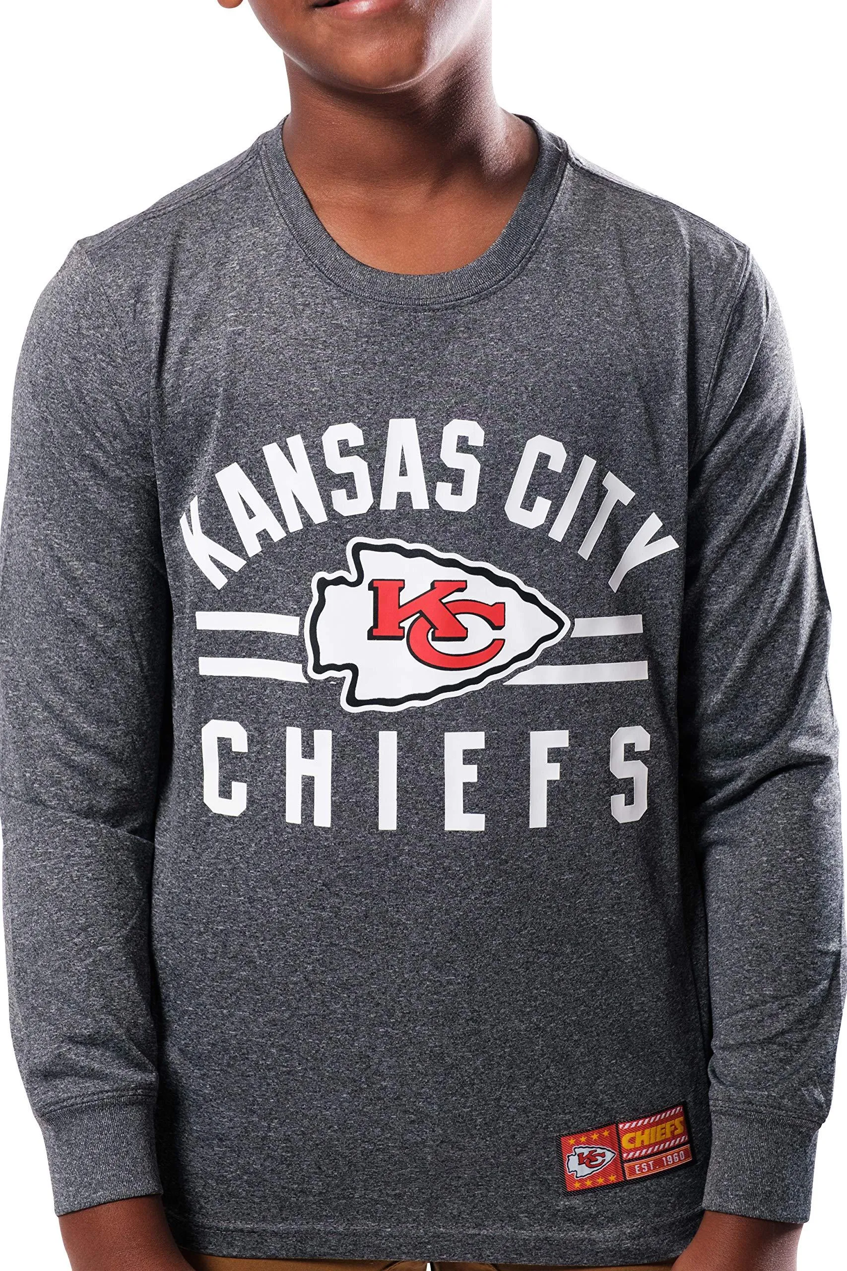 NFL Official Youth Super Soft Supreme Long Sleeve T-Shirt|Kansas City Chiefs