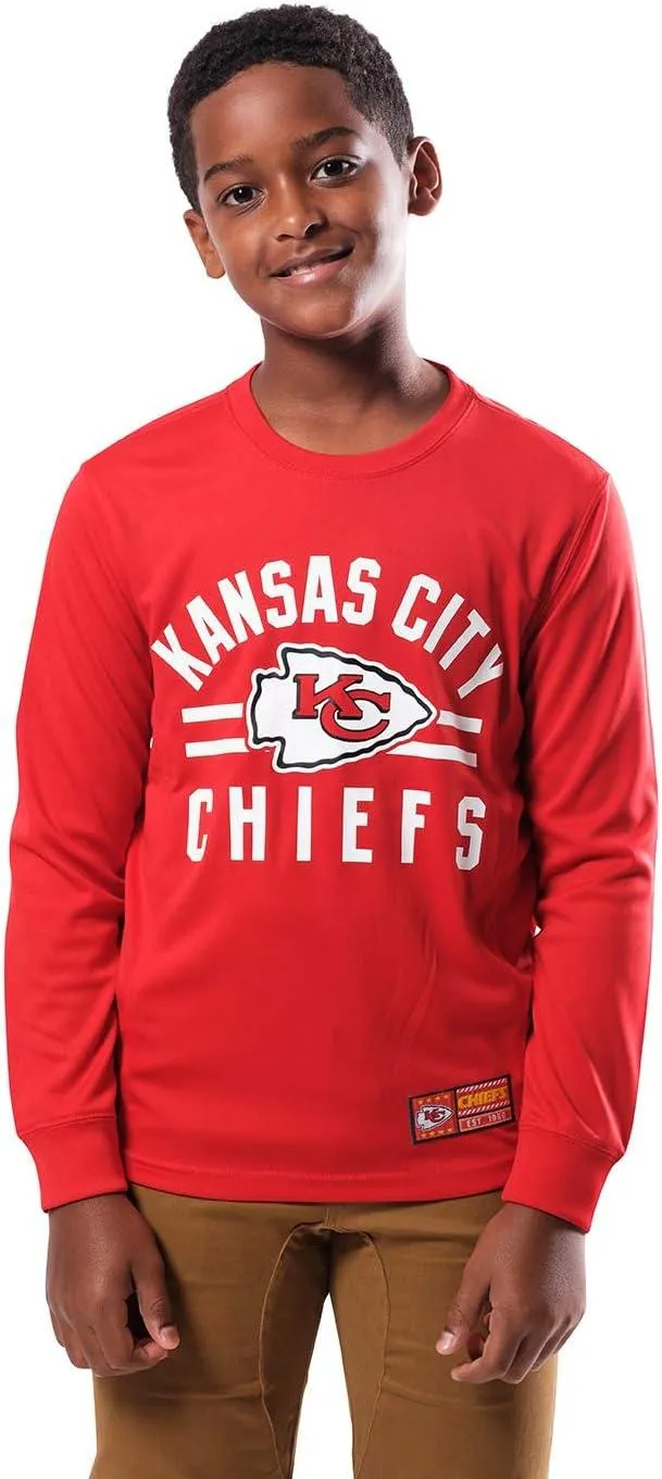 NFL Official Youth Super Soft Supreme Long Sleeve T-Shirt|Kansas City Chiefs