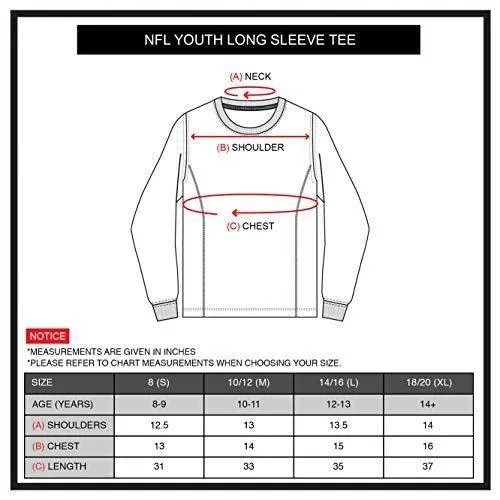 NFL Official Youth Super Soft Supreme Long Sleeve T-Shirt|Kansas City Chiefs