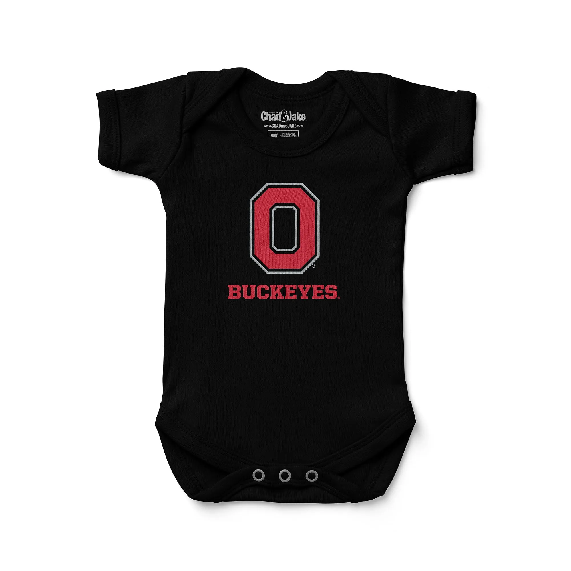 Ohio State Buckeyes Block O with Wordmark Logo Bodysuit