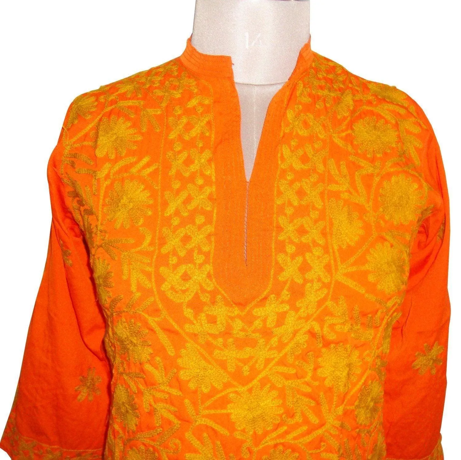 Orange Kamas Crepe Kurti Dress Size 40 SC562