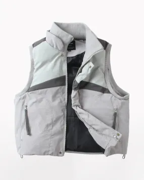 Outdoor Contrast Color Unisex Winter Cotton Vest