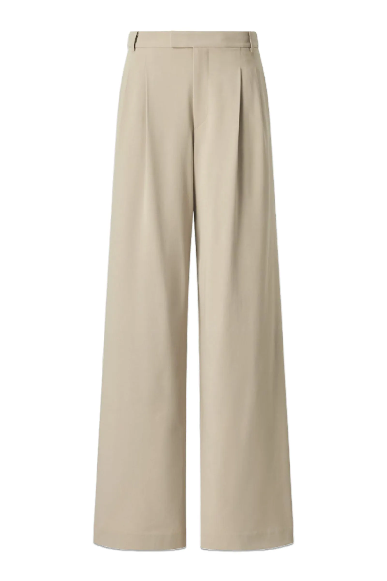 Pleated Wide Straight Leg Trousers