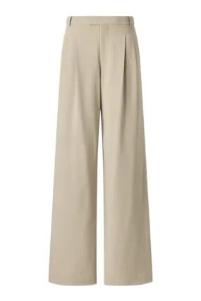 Pleated Wide Straight Leg Trousers