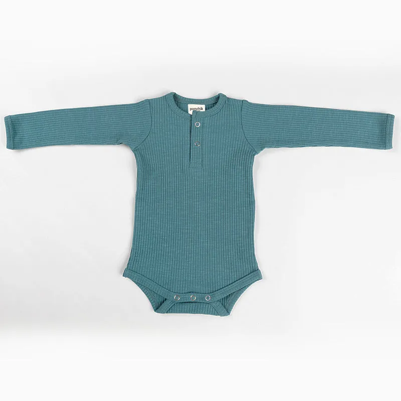 Ponchik Babies   Kids - Cotton Bodysuit - Jewel Rib