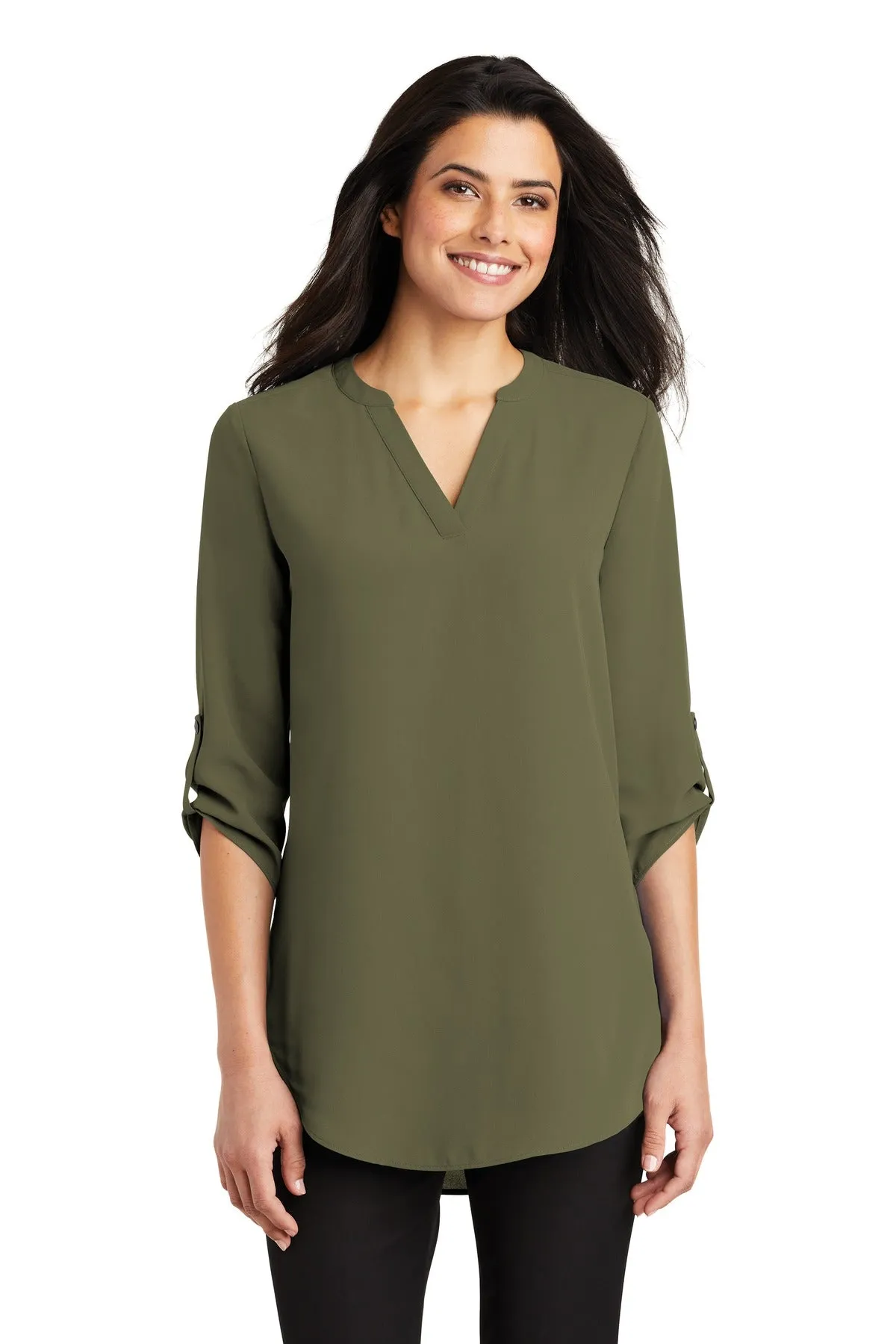 Port Authority Ladies 3/4-Sleeve Tunic Blouse. LW701