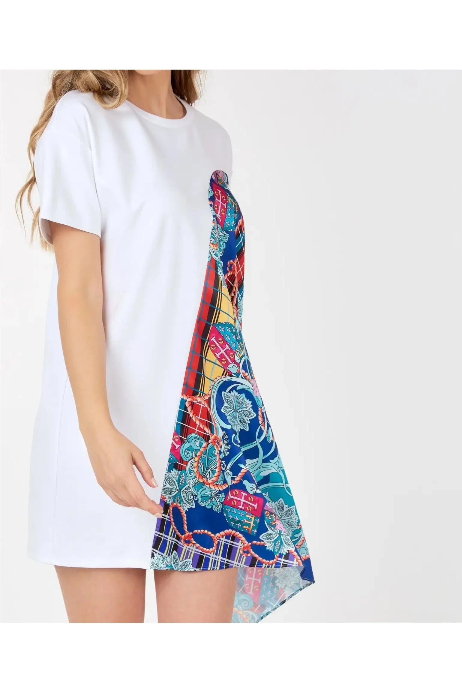 Print Handkerchief Tee Top