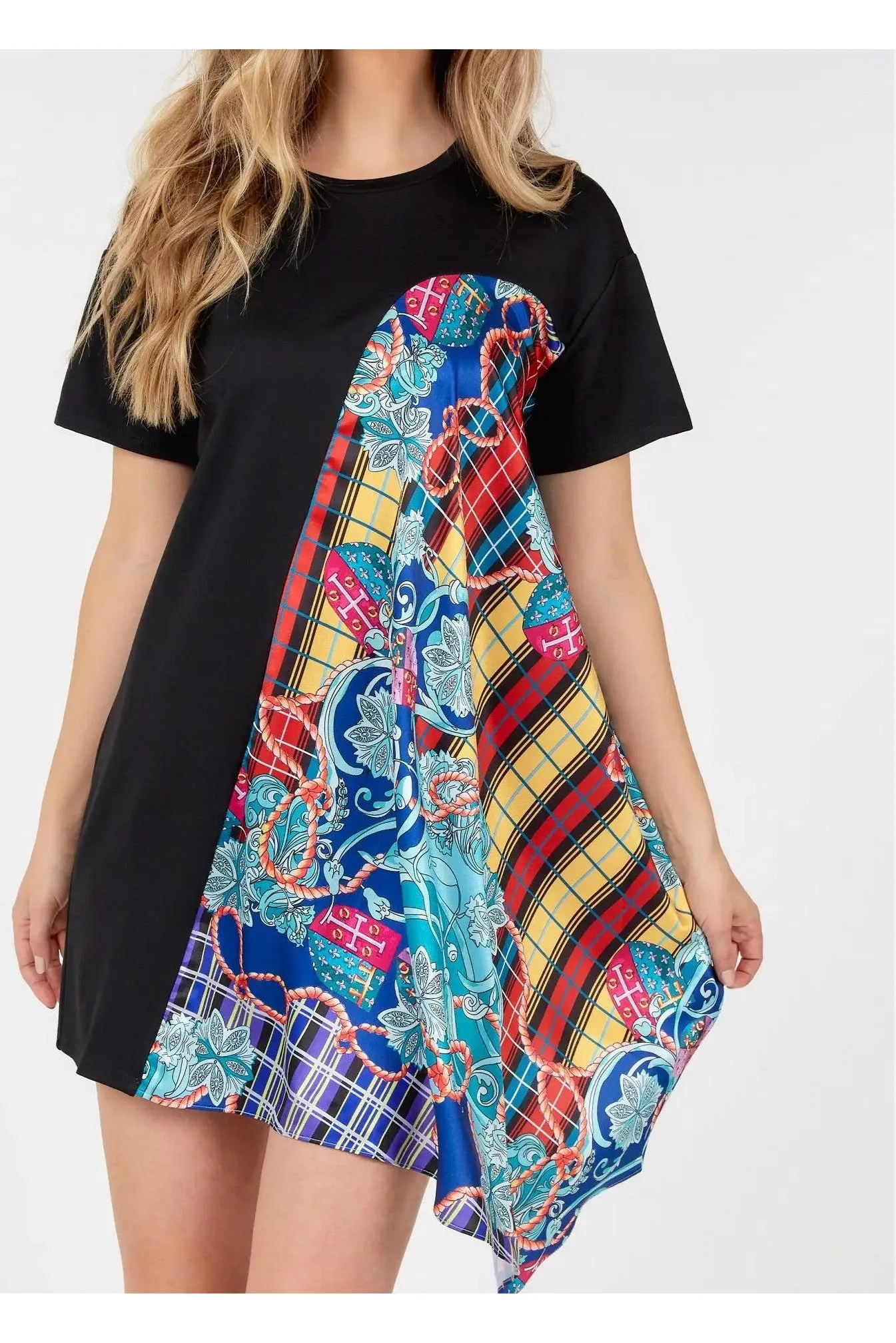 Print Handkerchief Tee Top