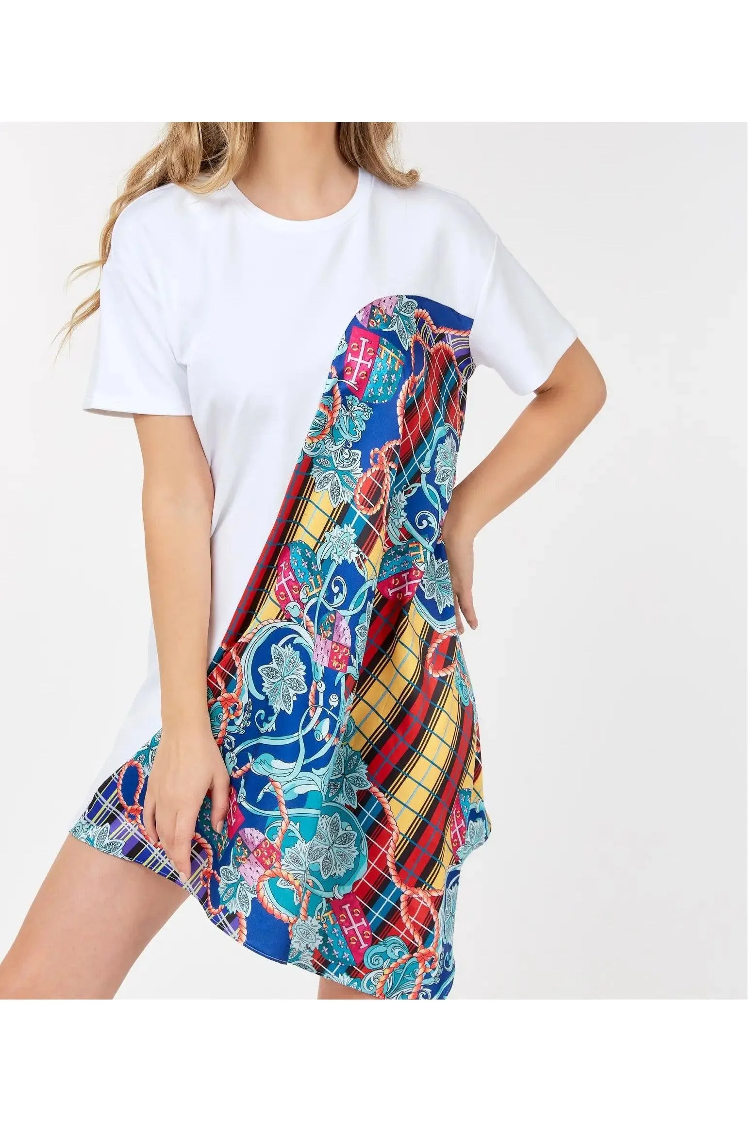 Print Handkerchief Tee Top