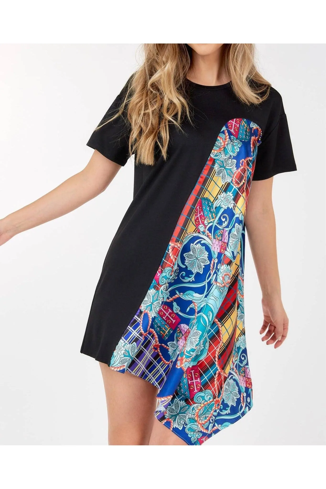 Print Handkerchief Tee Top