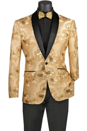 "Komodo" Champagne Tuxedo Jacket (Separates)