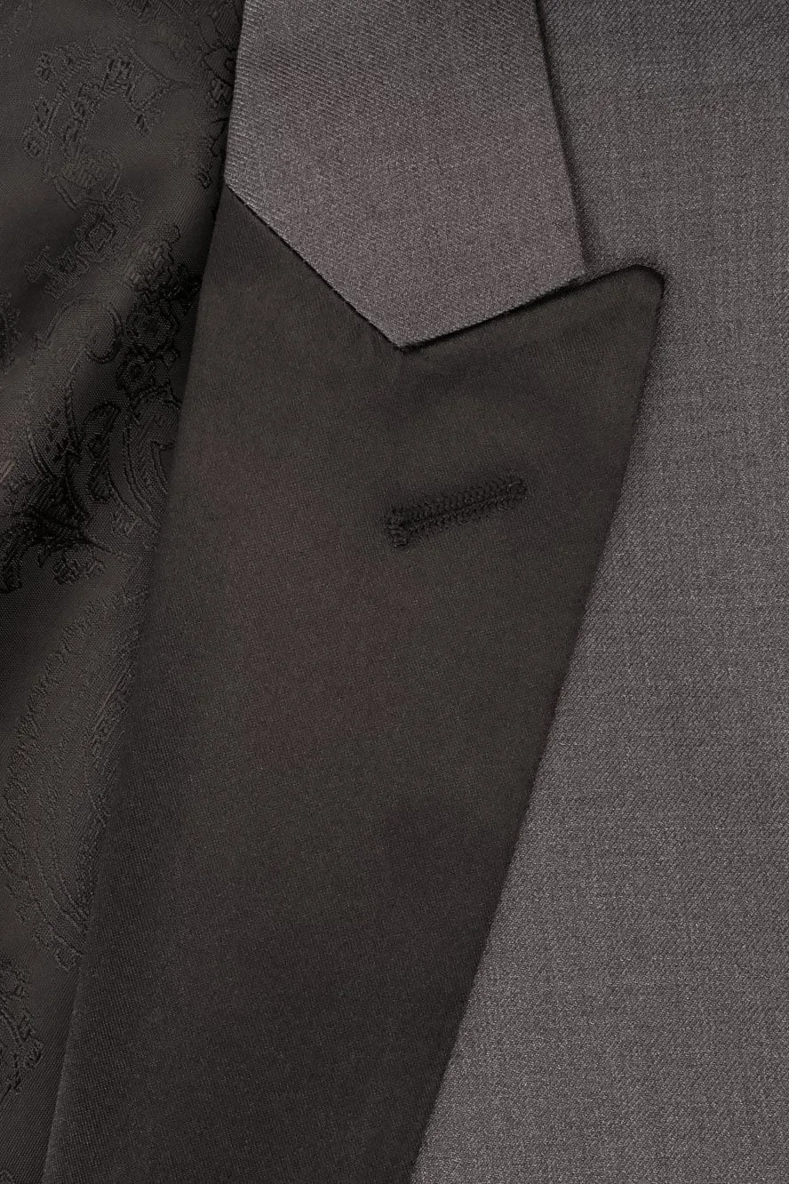 "Milan" Steel Grey Tuxedo Jacket