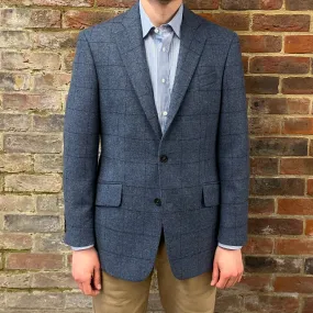 Regent - 'Max' Jacket - Blue with Overcheck Wool 310g - Marton Mills