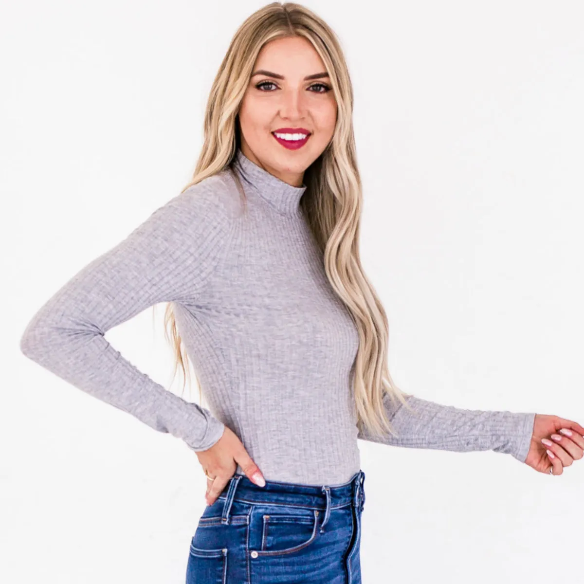 Ribbed Long Sleeve Bodysuit