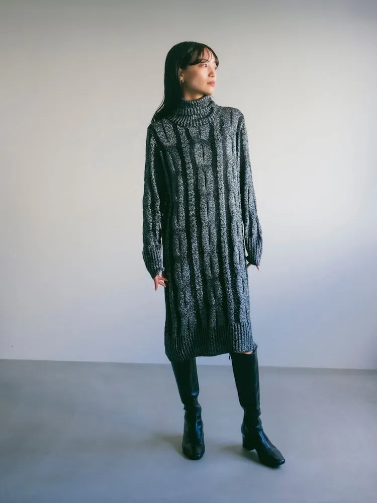 Rope Knit Lame Dress