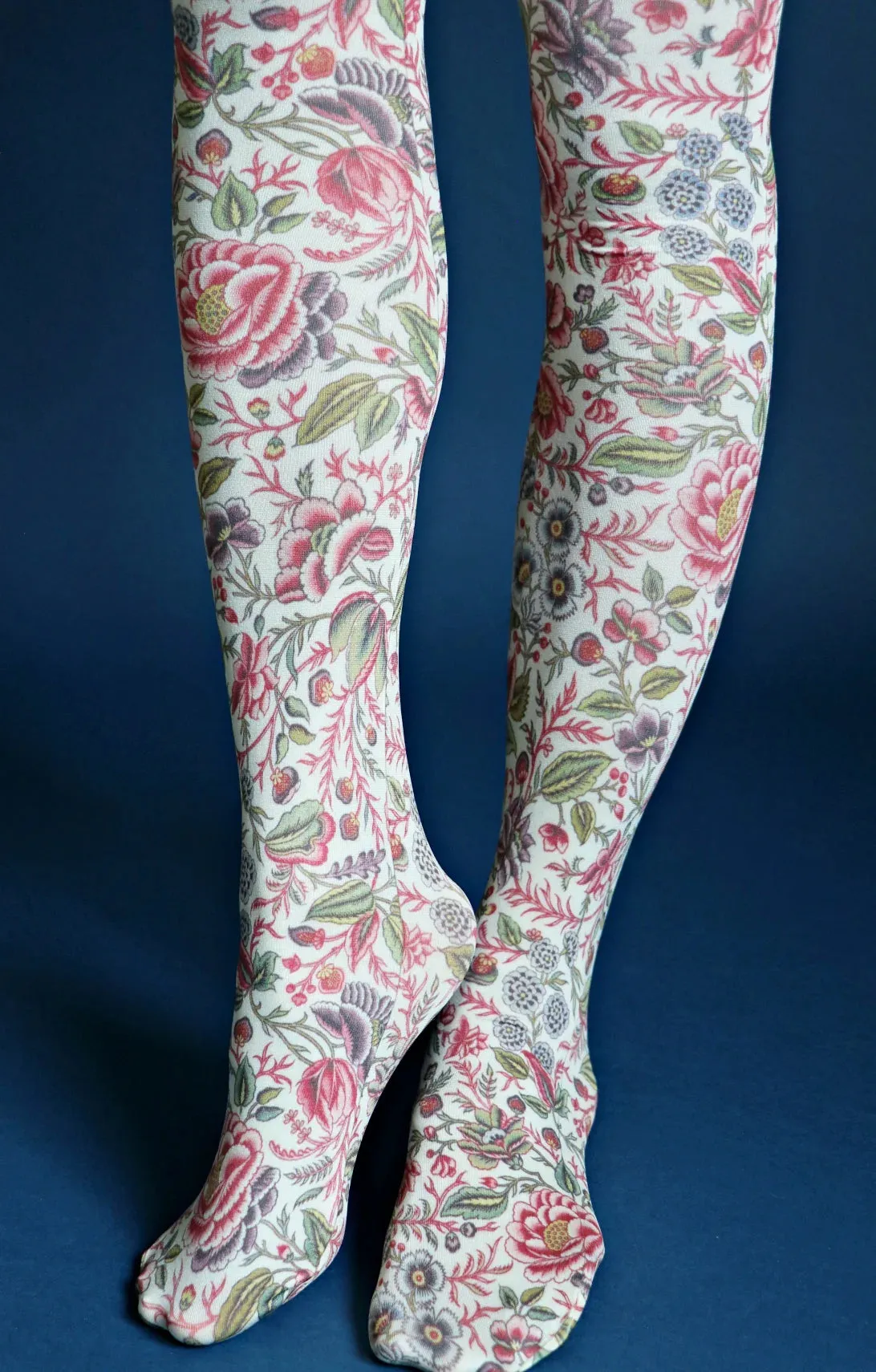 Rose Flower Printed Art Tights