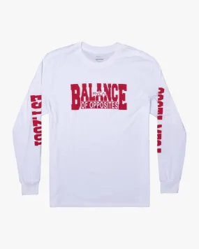 RVCA Balance Block Long Sleeve Tee - Snow Marle