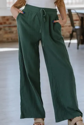 SALE - Malone Crinkled Wide Leg Pants