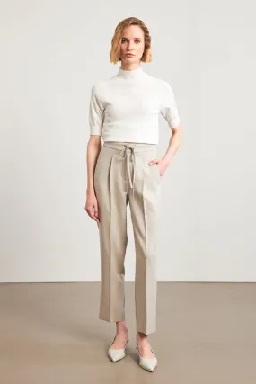 Setre Relaxed Cut Tie-Down Trousers Beige