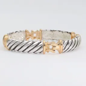 Silver Twist w/ Gold Link Bracelet