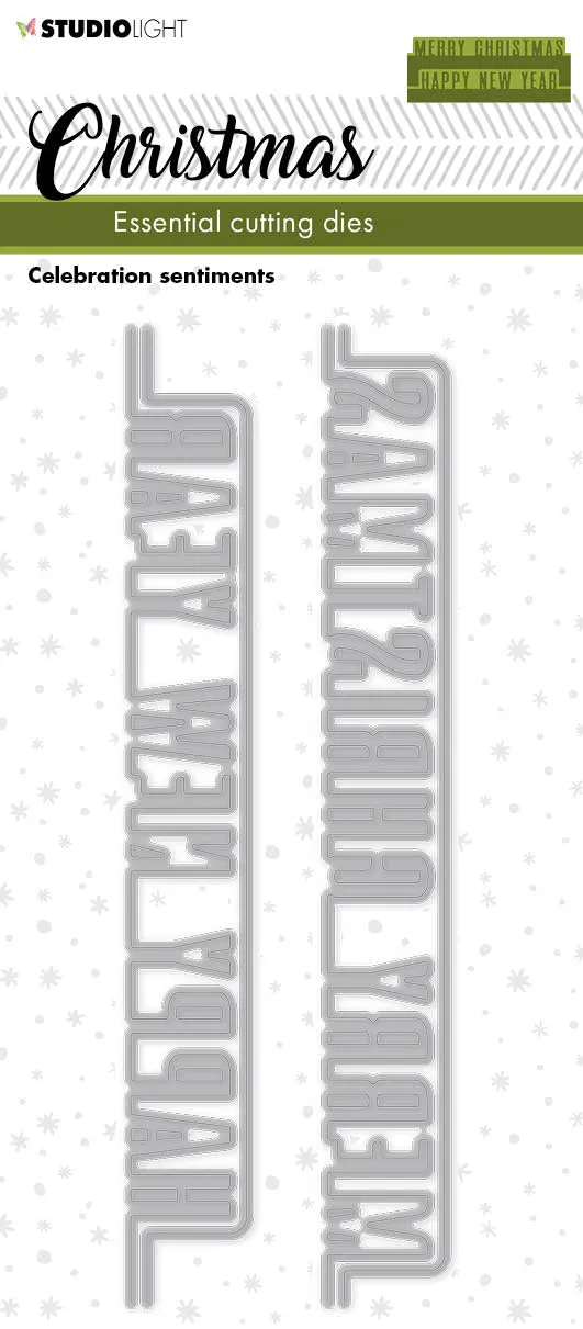 SL Cutting Dies Christmas Celebration Sentiments Essentials 50x152x1mm 4 PC nr.240