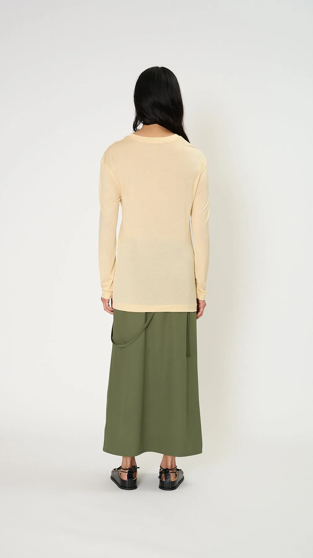 Soft Long Sleeve Tee in Ice Apricot