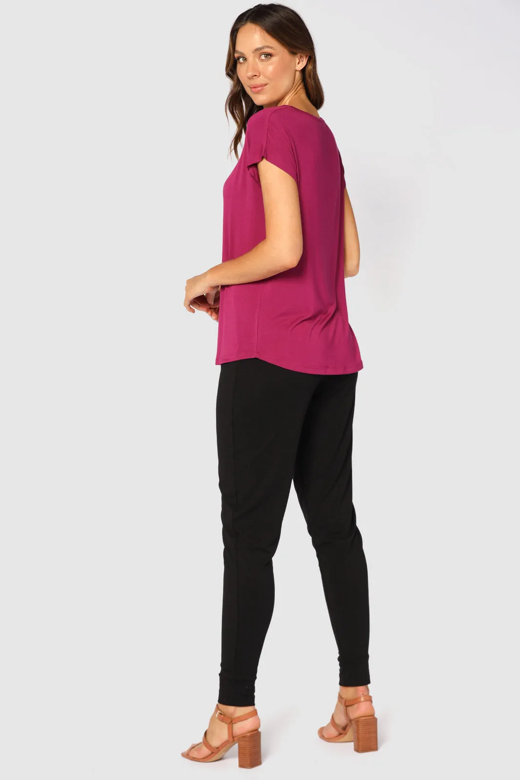 Softline Slouch Pants (No Pockets)- Black