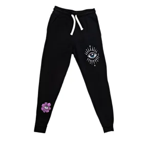 STAR EYE BURST BLACK SWEATPANTS