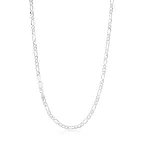 Sterling Sliver 50cm 1:3 Figaro 100 Gauge Chain