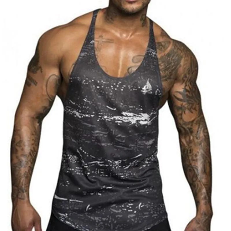 Striped Breathable Sweatshirt Vest Men's Tops