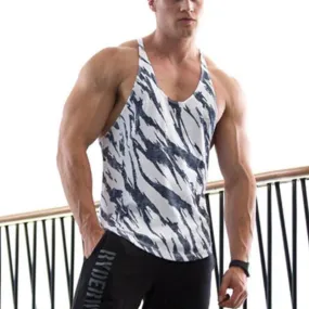 Striped Breathable Sweatshirt Vest Men's Tops