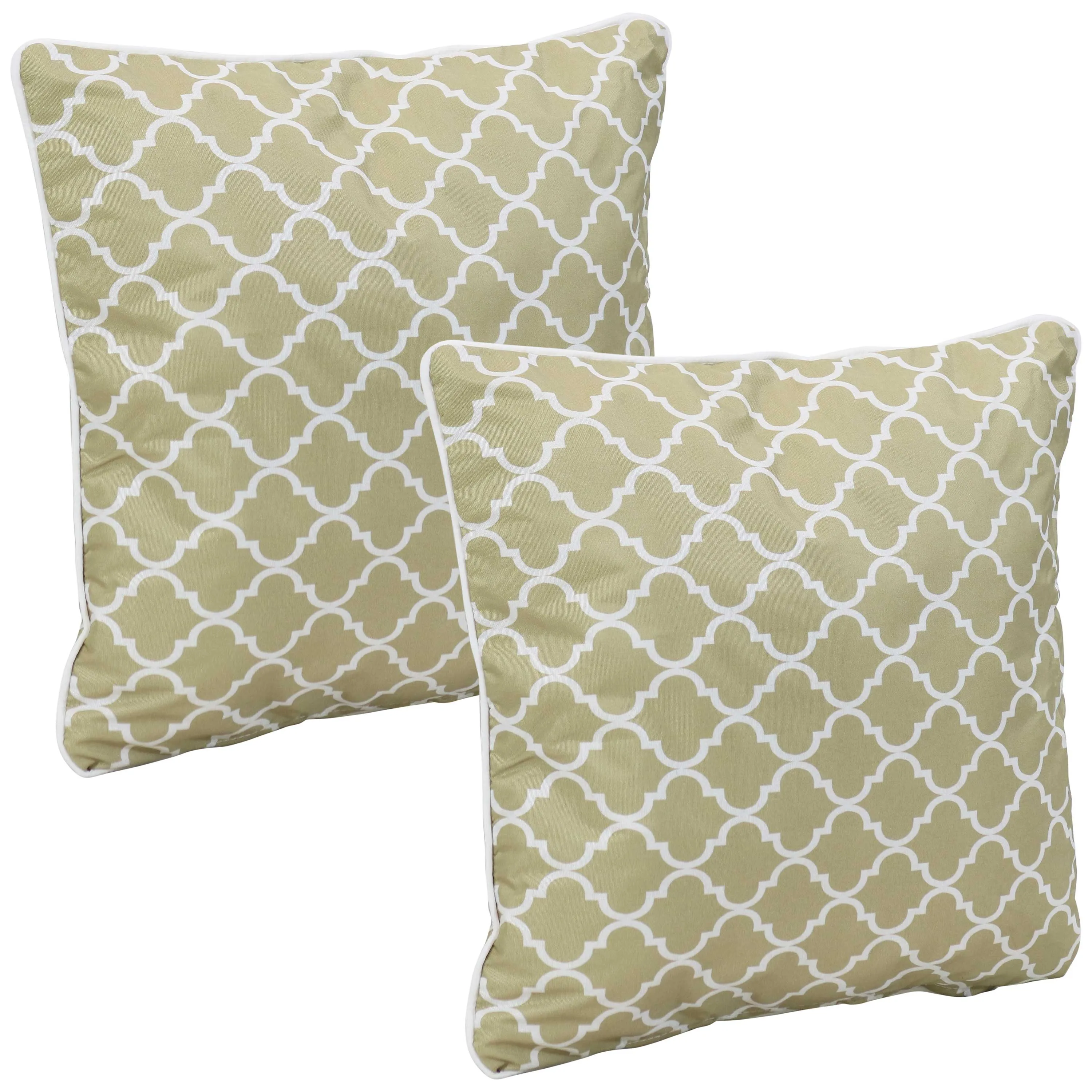 Sunnydaze Polyester Outdoor Decorative Throw Pillow - Set of 2