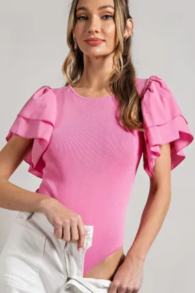 The BubbleGum Ruffle BodySuit