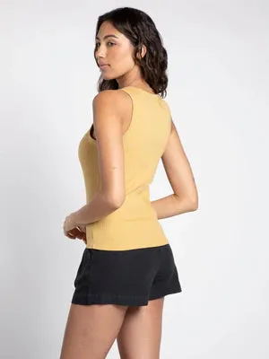 THREAD & SUPPLY EDLIN RIBBED KNIT TANK (GOLDEN YELLOW)