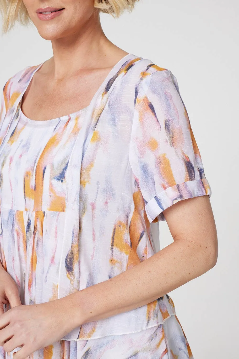 Tie Dye Hanky Hem Tunic Top