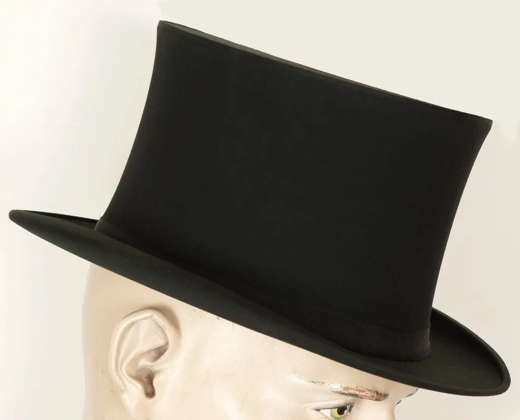 Top Hat Gibus Hat Silk Collapsible Opera Hat Chapeau Claque M 7 1/8