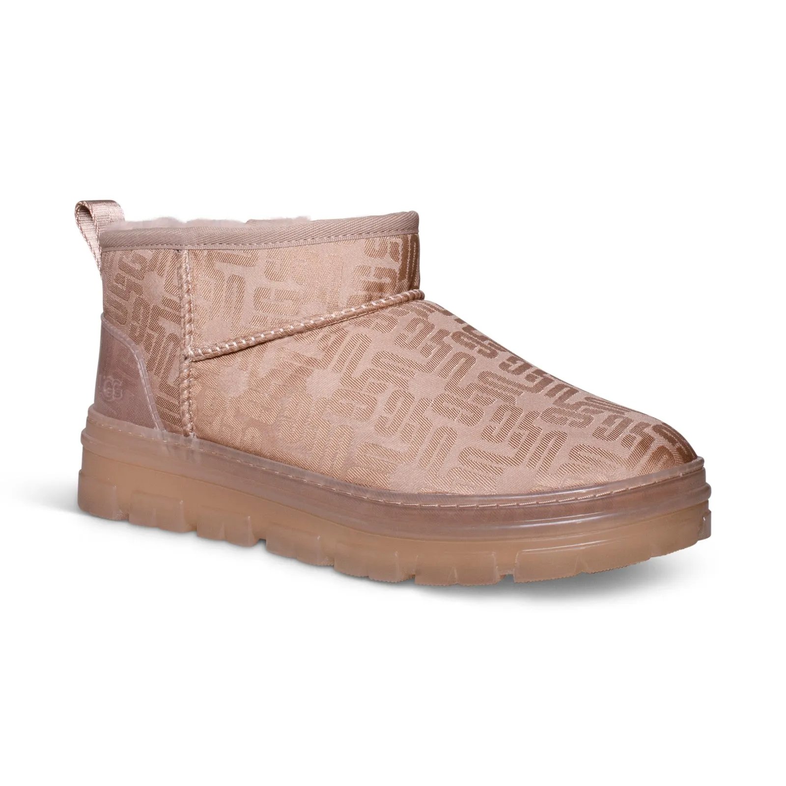 UGG Classic Ultra Mini Monogram Tan Grey Boots - Women's