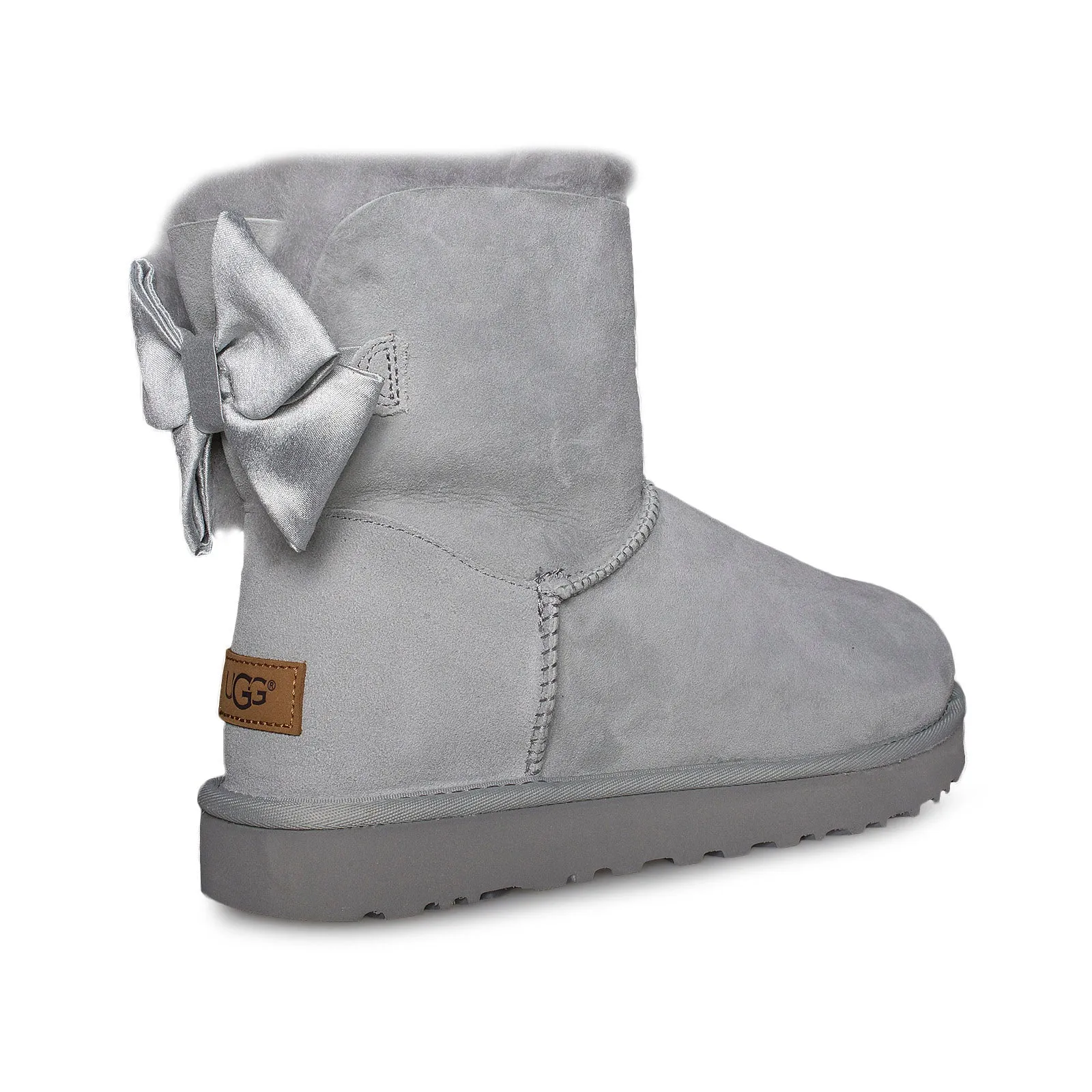 UGG Mini Bailey Bow II Glam Grey Violet Boots - Women's