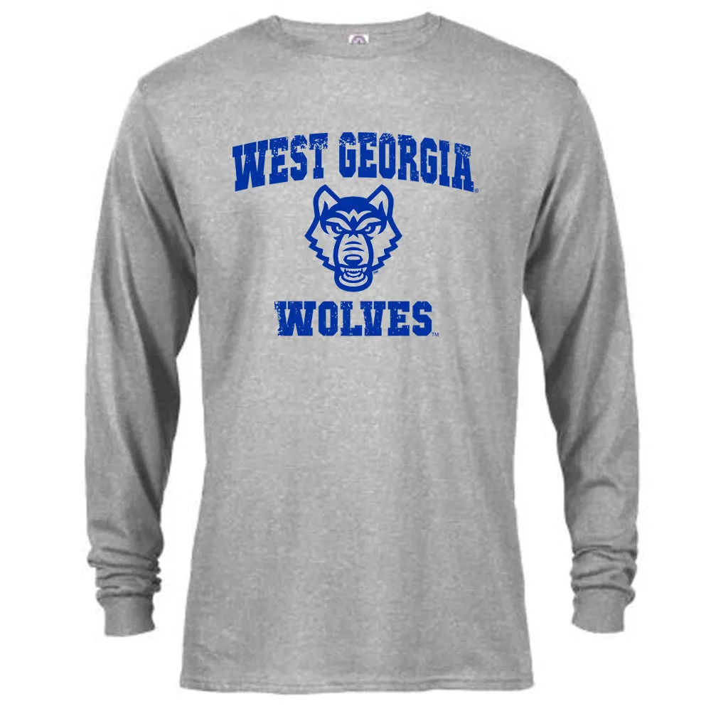 University of West Georgia UWG Wolves Distressed Retro Logo Long Sleeve T-Shirt