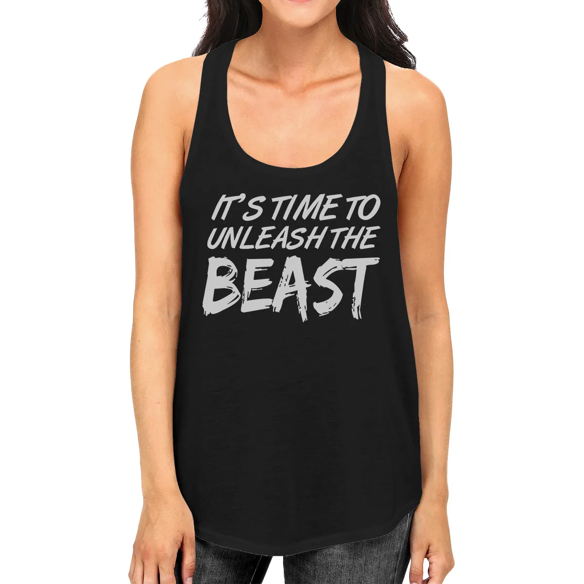 Unleash Beast Womens Cute Racerback Tank Top Funny Gym Gift Tanks