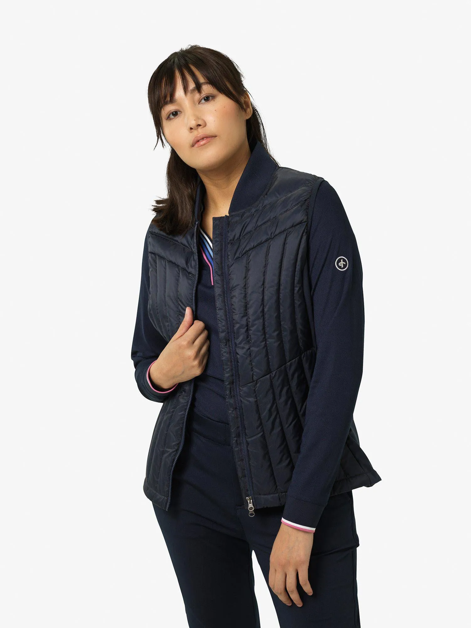 W HYBRID VEST Navy